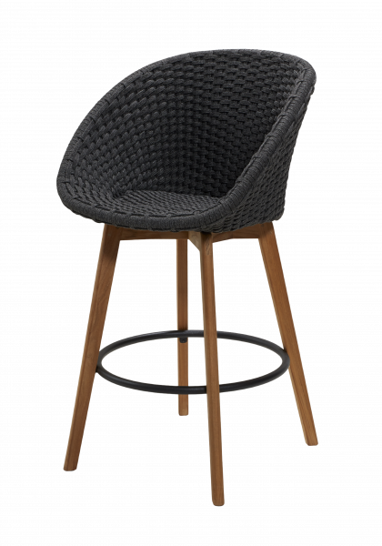 Peacock barski stol s tikovimi nogami - Soft Rope (5455RODGT)